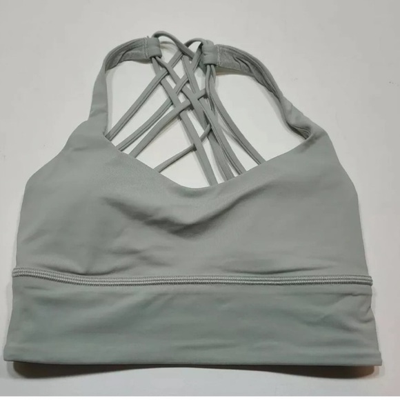Lululemon Free to Be Bra Wild Long Line Jade Grey (7) - Picture 9 of 16